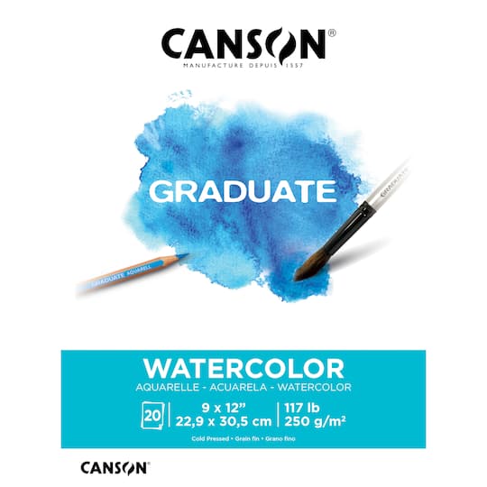 Canson&#xAE; Graduate Foldover Watercolor Pad, 9&#x22; x 12&#x22;